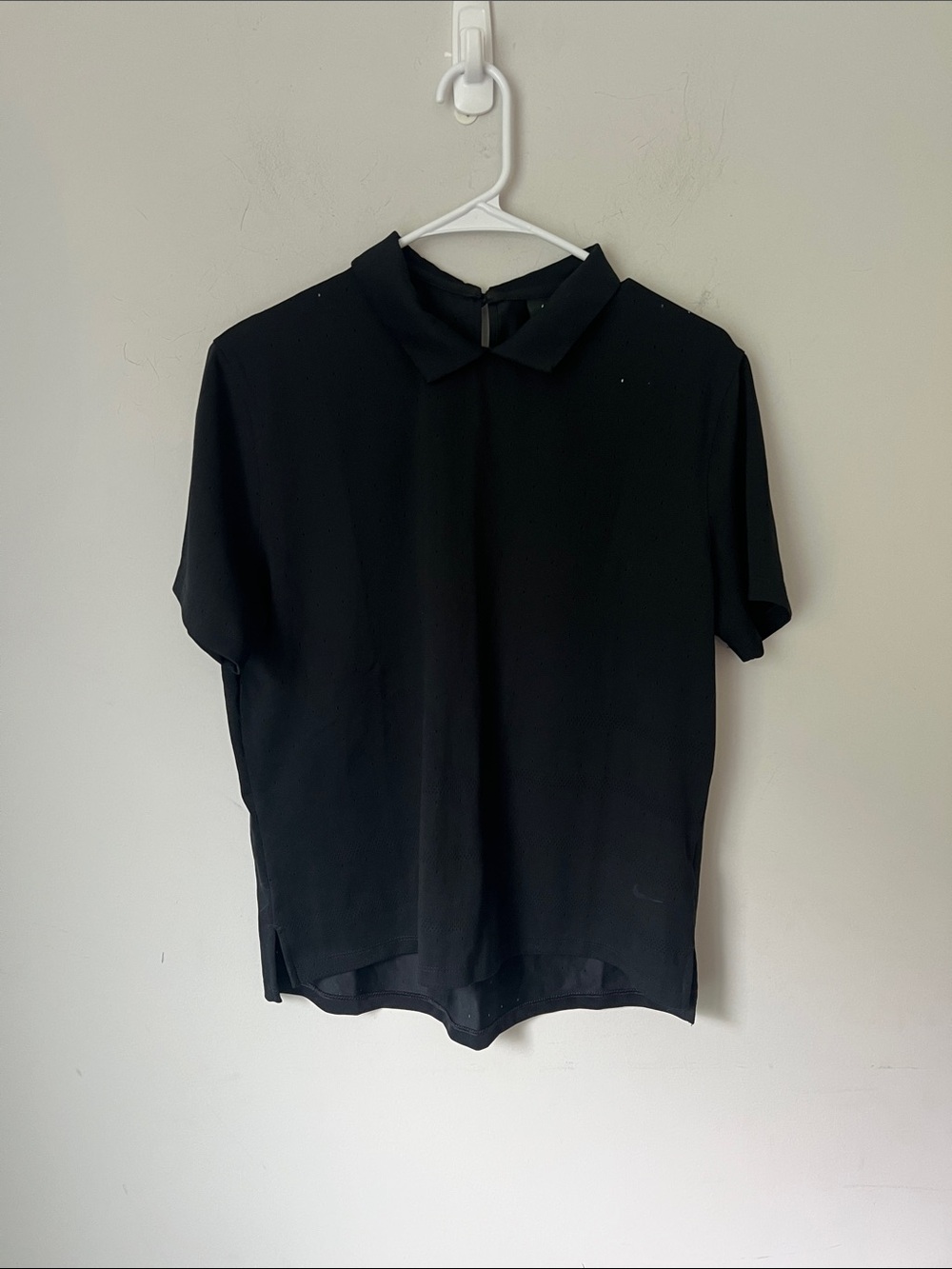 Nike Dri-FIT Black Perforated Golf Polo Top Women’s M 🔲